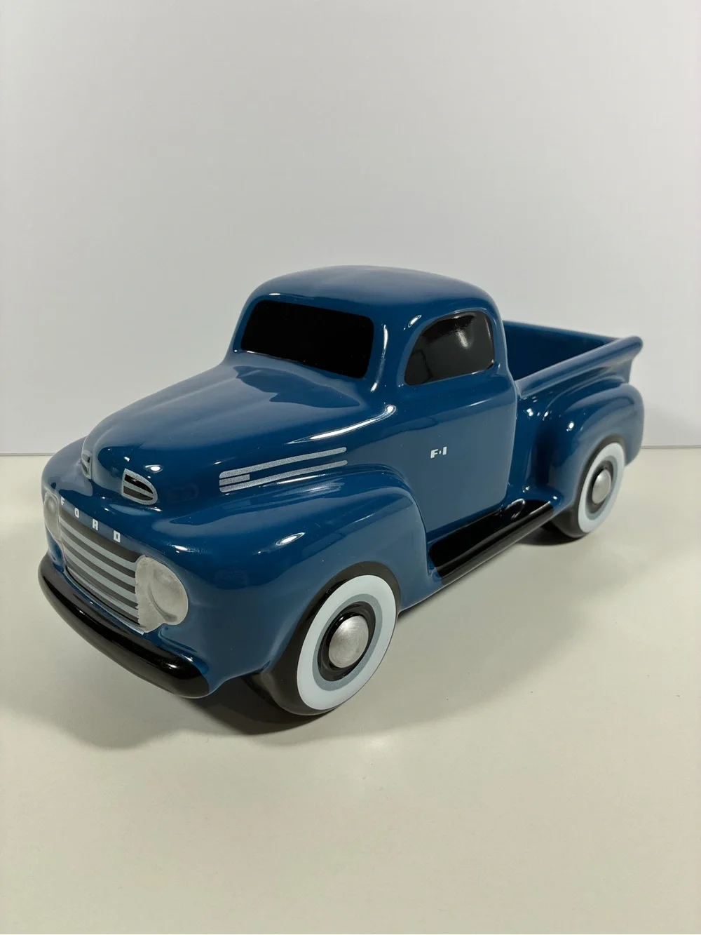 Official Licensed Blue 1948 Ford F-1 Ceramic Pickup Truck Teleflora Fathers Day